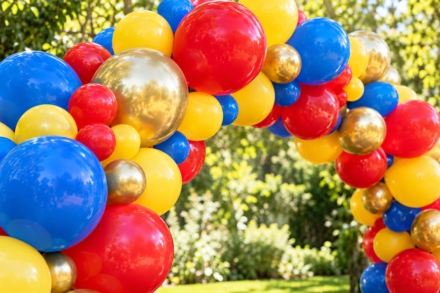 Globos de colores para cumpleaños